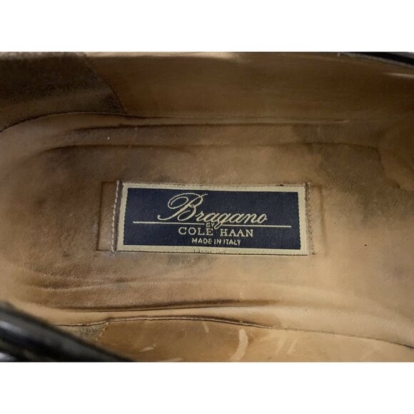 Cole Haan‎ Bragano Mens Sz 12D Black Leather Slip On Tasseled Kiltie Made Italy - Picture 8 of 12